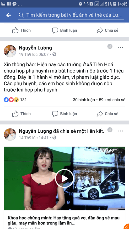 LẠI CHUYỆN THU NỘP ĐẦU NĂM HỌC: LINH MỤC NGUYỄN LƯỢNG ĐÒI QUYỀN LỢI HAY TẠO CỚ GÂY RỐI ?