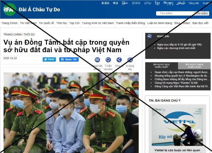 VỤ ĐỒNG TÂM: RFA VẪN CHƯA NGỪNG XUYÊN TẠC