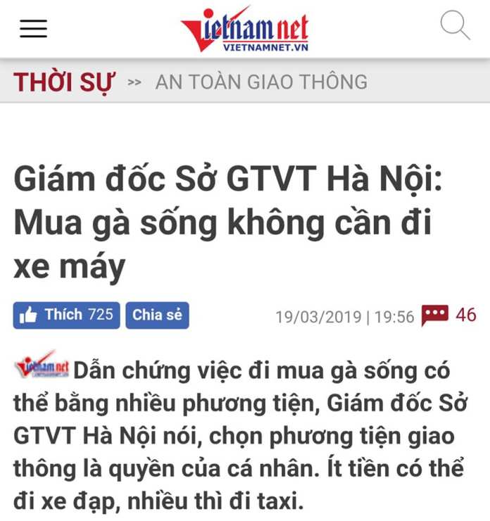 Tội ông giám đốc Sở giao thông Hà Nội - Có thể bị giết bằng một bài báo?