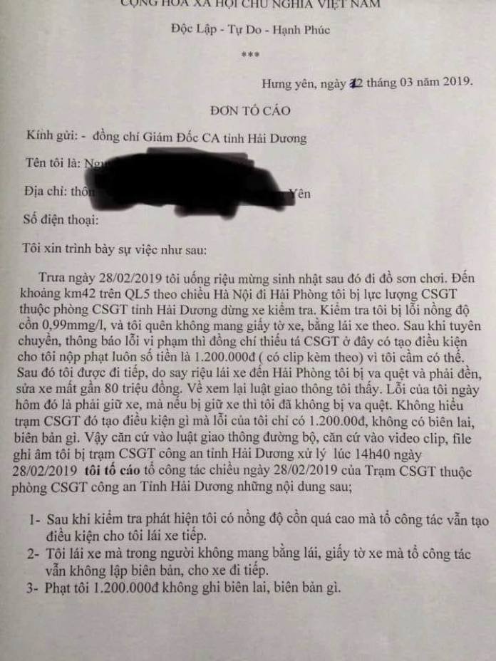 CSGT Hải Dương lên tiếng về thông tin “CSGT phạt lỗi nhẹ, không ghi biên lai” gây xôn xao MXH