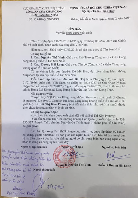 Xung quanh việc vợ Nguyễn Bắc Truyển bị cấm xuất cảnh