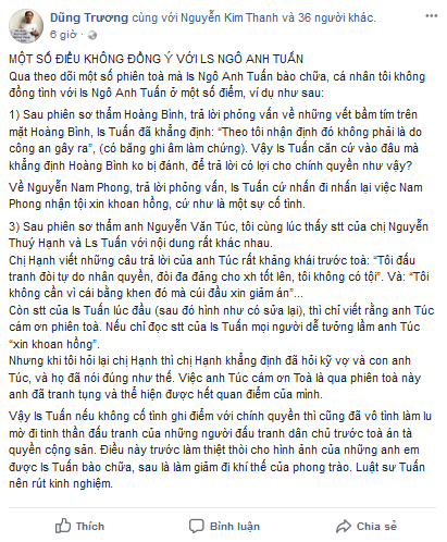 Vì sao tổ chức khủng bố Việt Tân sai Nguyễn Tường Thụy và Trương Văn Dũng đấu tố luật sư Ngô Anh Tuấn?