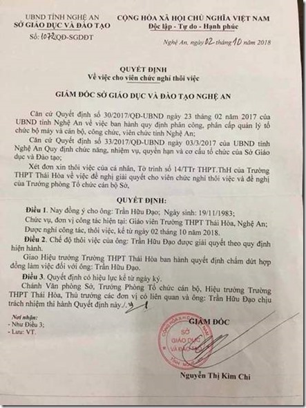 Trần Hữu Đạo bị cho thôi việc: Cái kết đã được báo trước cho “thầy giáo” suy đồi đạo đức