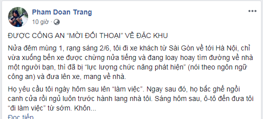 Xuyên tạc Luật Đặc khu: Trò hề của Phạm Đoan Trang