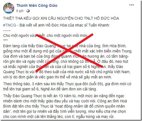 Kêu gọi trả tự do cho các “tù nhân lương tâm” - chiêu bài cũ rích