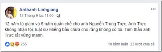 Nguyễn Trung Trực không kháng cáo - Cái tát dành cho linh mục Nguyễn Thanh Tịnh và Hội Anh em DÂM chủ