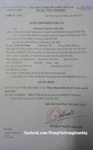 Tống đạt Quyết định khởi tố bị can, Lệnh tạm giam đối với Trần Thị Xuân