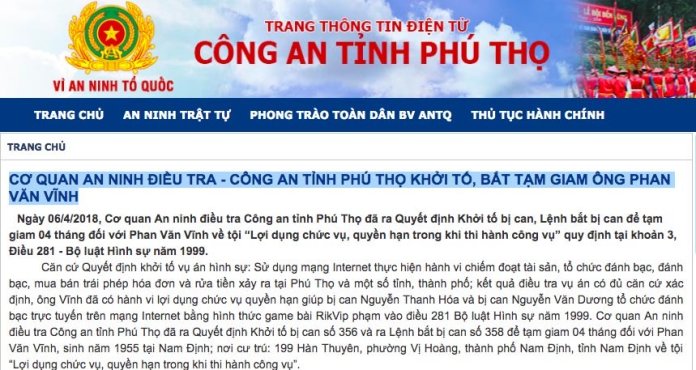 Lý do ông Phan Văn Vĩnh bị bắt