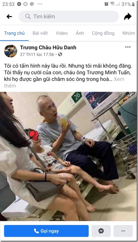 Sự thật về sức khỏe ông Trương Minh Tuấn