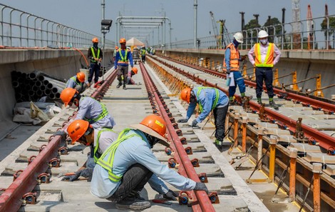 Thi công tuyến Metro số 1 giữa mùa dịch