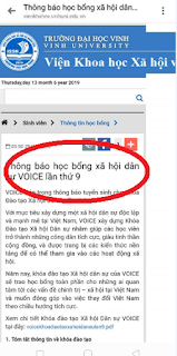 Vụ Đại học Vinh tuyển sinh cho tổ chức phản động Voice của Việt Tân