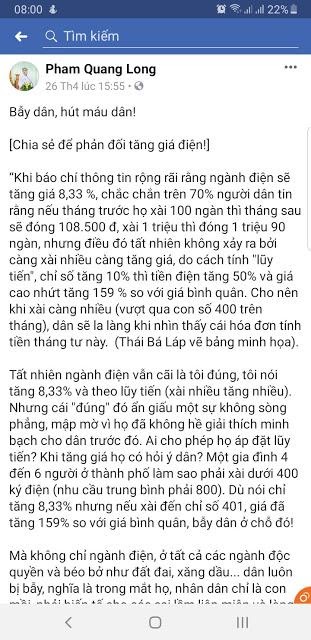 Thử tài làm TOÁN với mức tăng giá điện