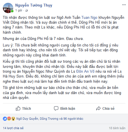 Vì sao tổ chức khủng bố Việt Tân sai Nguyễn Tường Thụy và Trương Văn Dũng đấu tố luật sư Ngô Anh Tuấn?