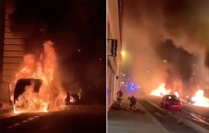 Paris ngập khói lửa: Người biểu tình đốt xe, cảnh sát xả hơi cay