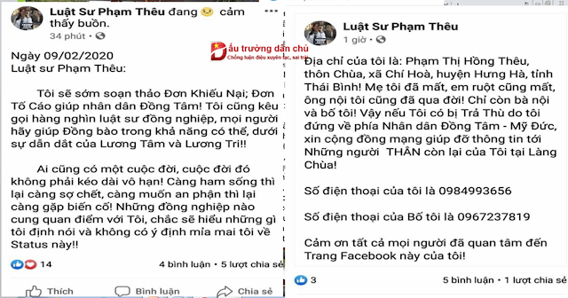 Lộ 'bàn tay đạo diễn kịch bản truyền thông bẩn' về nữ luật sư Phạm Thị Hồng Thêu và vụ án Đồng Tâm