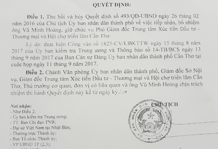 Hủy quyết định bổ nhiệm Vụ phó 26 tuổi