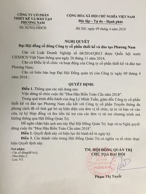 Lý do cuộc thi "Hoa hậu Biển Việt Nam toàn cầu 2018" bị thanh tra toàn diện