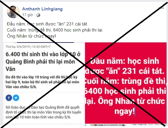 Về sự cố kỳ thi lớp 10 tại Quảng Bình: Sao linh mục Nguyễn Thanh Tịnh không ngượng mồm?