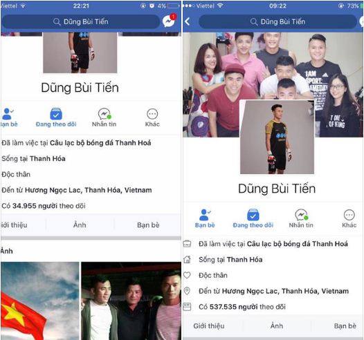 Giả Facebook tuyển thủ U23 Việt Nam để bán hàng online