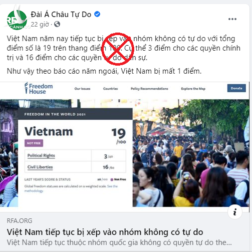 Việt Nam không cần thứ tự do vô pháp của Freedom House