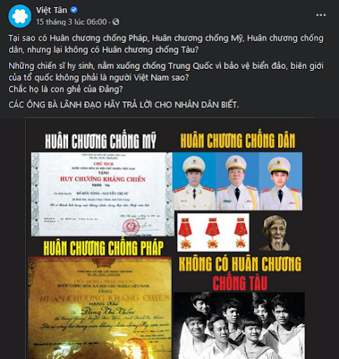 Có “Huân chương chống Tàu” không?