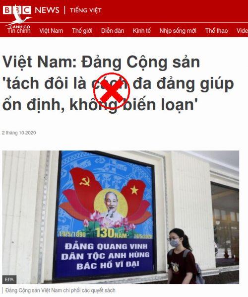 Vạch trần chiêu trò móc nối giá trị dân chủ với yêu sách “tách đảng” của BBC Tiếng Việt