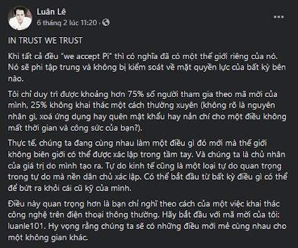 Vì sao luật sư Lê Luân mời bạn đào Pi?