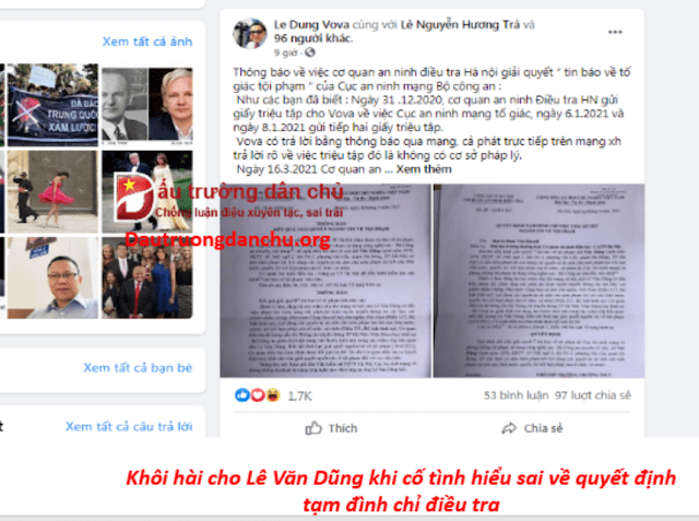 Vụ tố giác tội phạm đối với Lê Văn Dũng: Đừng 'cố tình đánh lận con đen'!