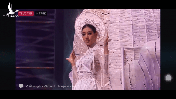 Hoa hậu Khánh Vân gây ấn tượng mạnh với cú xoay nhẹ tựa mây tại Miss Universe