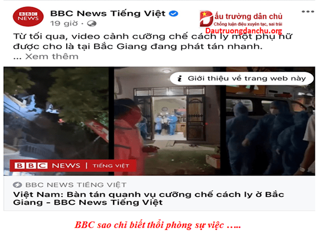 BBC sao chỉ biết thổi phồng sự việc