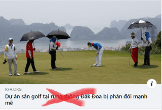 RFA lại chọc ngoáy Dự án sân Golf ở Đắk Đoa