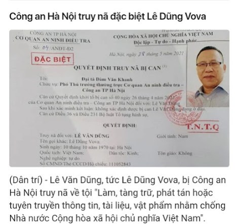 Những điều nhận thấy sau khi Lê Văn Dũng bị truy nã