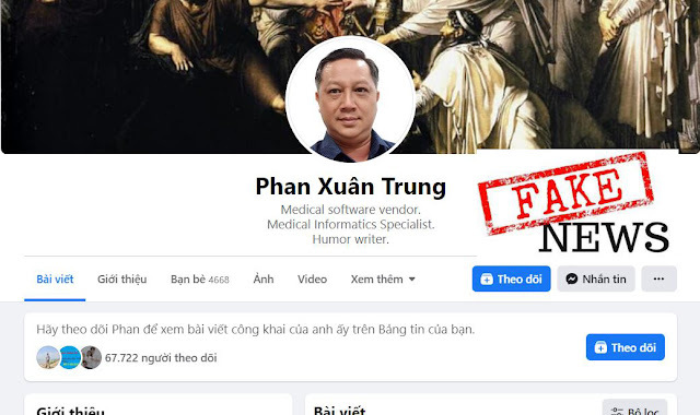 Cảnh giác Fb Phan Xuân Trung và những thông tin phá hoại công tác phòng chống covid-19