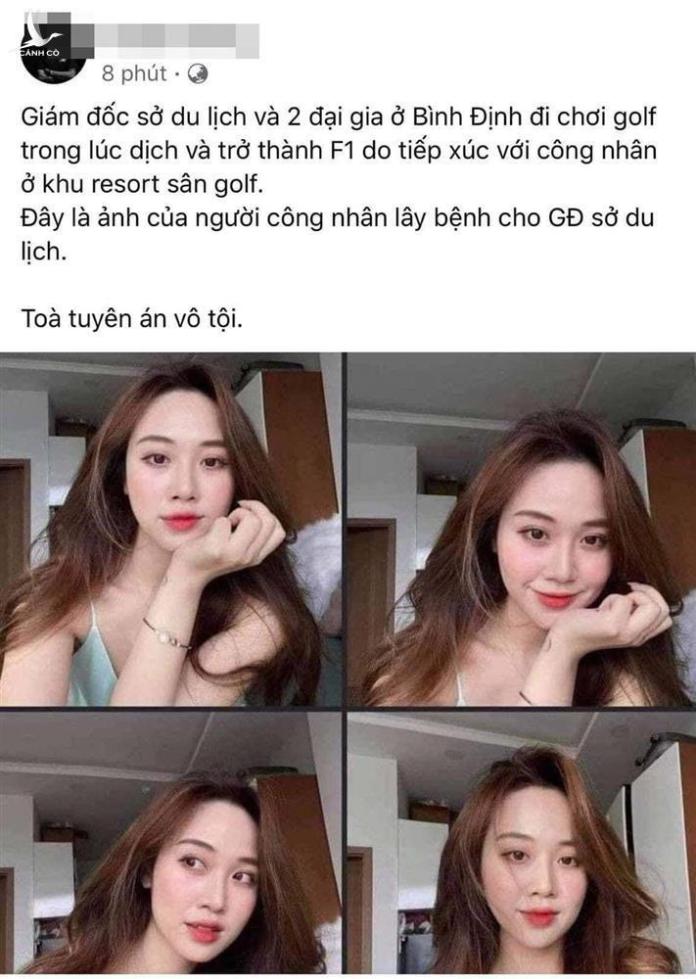 Cô gái F0 lây bệnh cho giám đốc Sở Du lịch Bình Định khi chơi golf giữa mùa dịch là tin giả