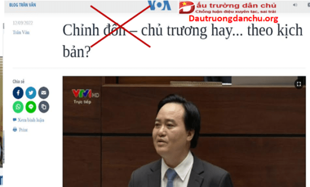 TRÂN VĂN bình loạn, xuyên tạc hòng bôi xấu hình ảnh của Đảng và Nhà nước Việt Nam