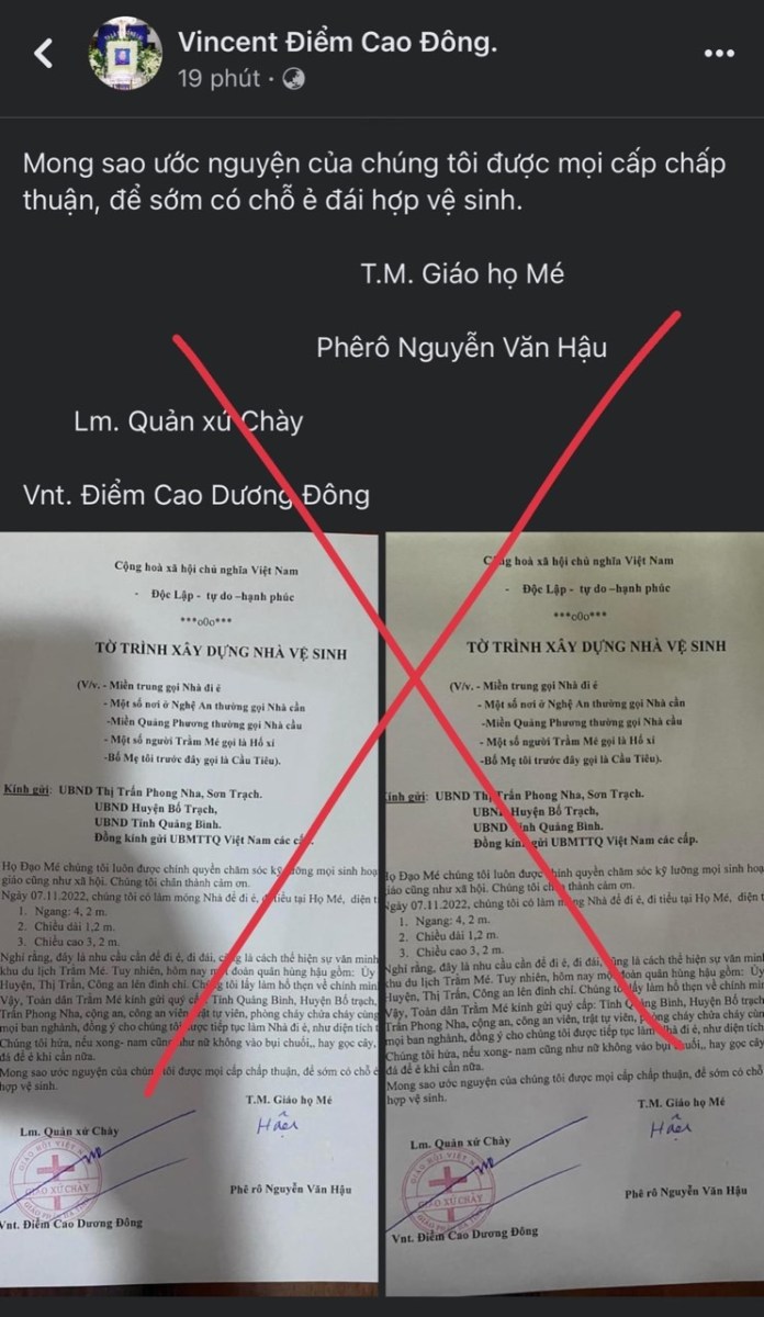 Sự cuồng ngôn và coi thường pháp luật của Linh mục Cao Dương Đông (quản xứ Chày, xã Phúc Trạch, Bố Trạch, Quảng Bình)