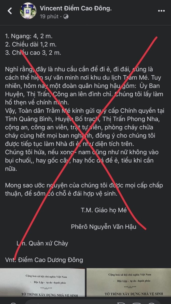 Sự cuồng ngôn và coi thường pháp luật của Linh mục Cao Dương Đông (quản xứ Chày, xã Phúc Trạch, Bố Trạch, Quảng Bình)