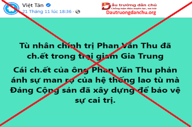 Việt Tân muốn tù nhân phải bất tử hay sao?