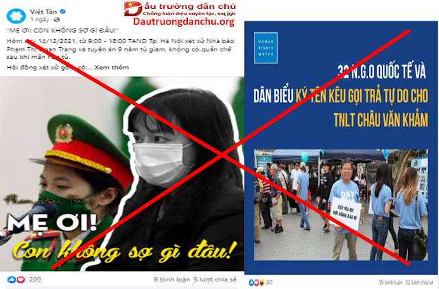 Việt Tân “Đi tìm công lý” cho những kẻ coi thường công lý