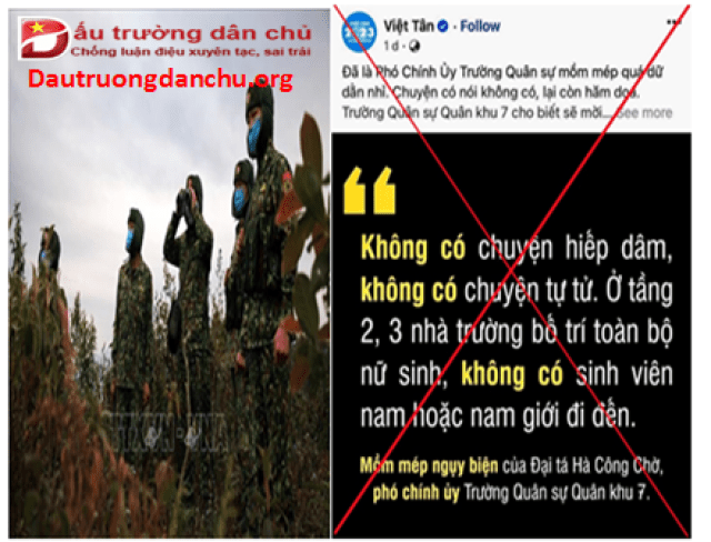Việt Tân và đám “zận chủ” lại tìm cách nói xấu nhằm hạ thấp uy tín, vai trò của Quân đội!