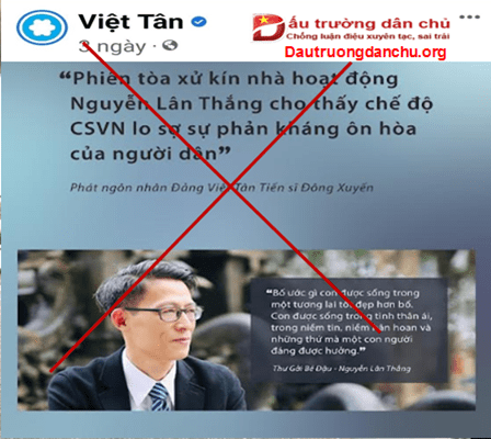 Việt Tân lại đào bới xuyên tạc về xét xử Nguyễn Lân Thắng