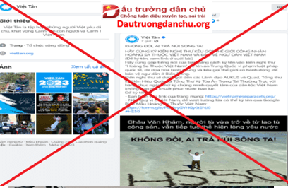 Đây chính là cái bẫy mà Việt Tân đang giăng ra để đánh lừa những người không đọc kỹ các thông tin.