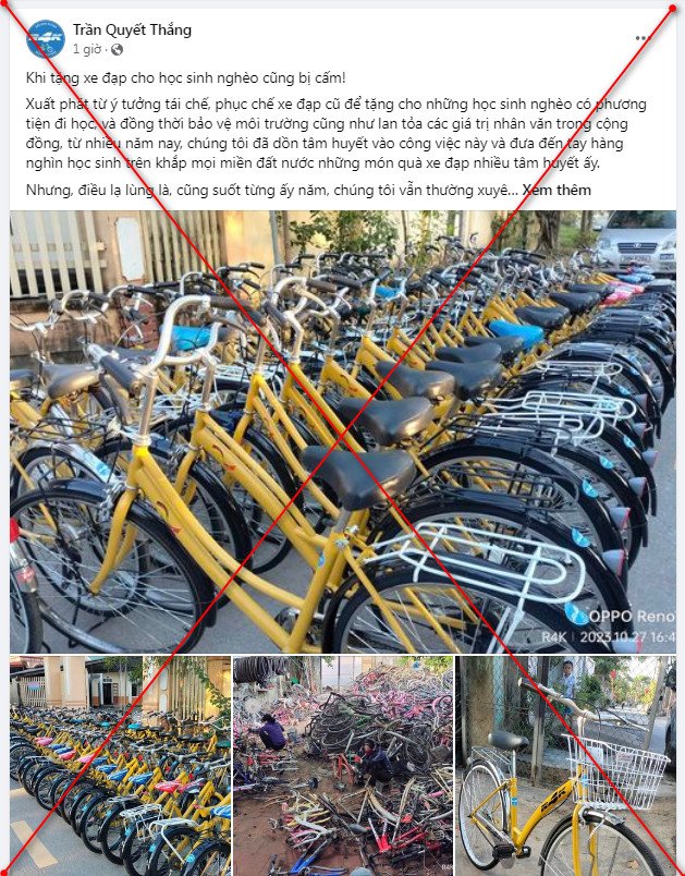Nghệ An: Cảnh giác trước hoạt động “tặng xe đạp cho học sinh nghèo” của Trần Quyết Thắng