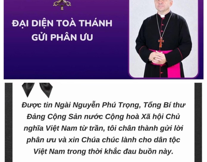 Người Công giáo thể hiện tình cảm, kính trọng Tổng Bí thư và cùng nỗi đau, mất mát của dân tộc