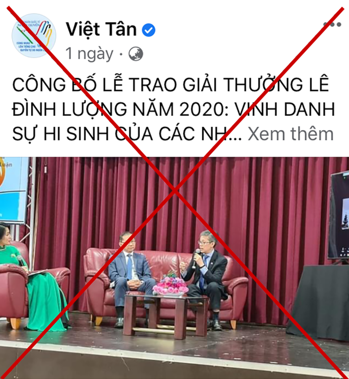 Vạch trần âm mưu, bản chất của cái gọi là ‘Giải thưởng nhân quyền Lê Đình Lượng’ (Bài 2)